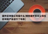 国外区块链公司是什么[哪些国外巨头公司在区块链产业进行了布局]