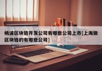 杨浦区块链开发公司有哪些公司上市[上海做区块链的有哪些公司]